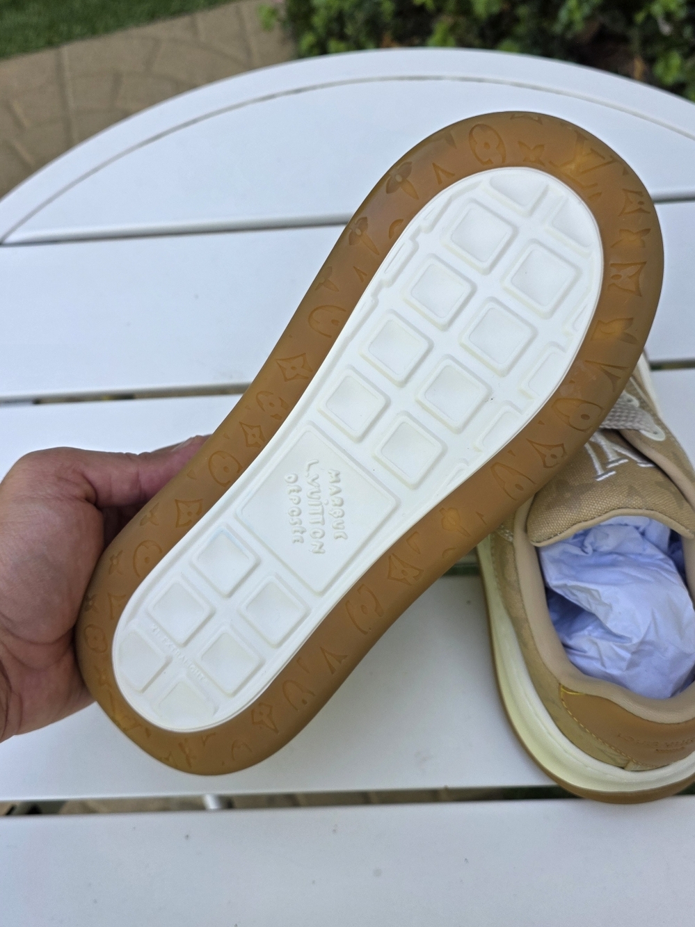 LV Louis Vuitton Tilted Sneakers Shoes Size Women US 7.5 (38) - Picture 5 of 13